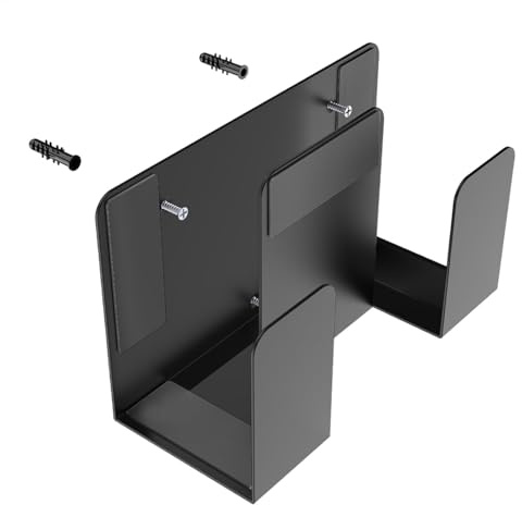 Uonguon Storage Boxes, Display and Tablet Holder, Metal Computer Organizer, Wall-Mounted Keypad Rack, (1 Piece, Black), Ideal for Mechanical Keyboards Necessity