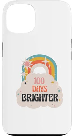 100 Tage hellerer 100. Schultag Hyper Rainbow Hülle für iPhone 13