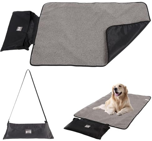 AONAYO Hundedecke Wasserdicht - Reisedecke für Hund, Outdoor Haustierdecke Faltbar, 100 x 70 cm für Innen und Unterwegs