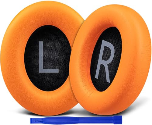 SOULWIT Replacement Earpads for Bose 700 (NC700) Wireless Headphones, Ear Pads Cushions with Softer Protein Leather, High-Density Noise Cancelling Foam, Added Thickness - Orange