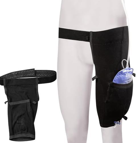 Katheter Beinbeutel Halter, Katheter-Beinbeutelhalter mit Gürtel, Urin-Beinbeutel-Halter Abdeckung Urinbeutelabdeckung Katheter-Ärmeln Katheter-Abflussbeutelhalter für Inkontinenz Urinbeutel(XL)