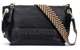 Pikolinos ALCUDIA Leather Shoulder Bags for Lady Color BLACK