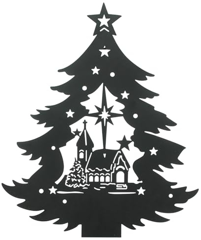 FRANK FLECHTWAREN LED-Wanddeko Weihnachtsbaum