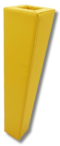 Safety Pads - Yellow Square Foam Pole Pad - 13x150cm - Football, Rugby & Basketball - Garage, Car Park & Playground Wall Protection - Impact Foam Padding.