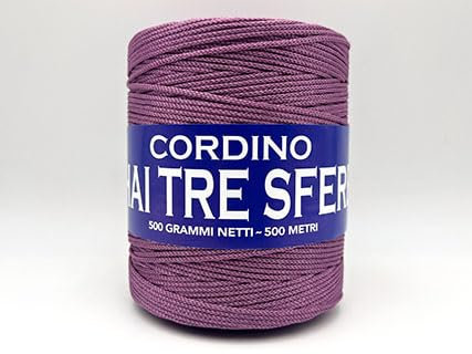 CORDINO THAI TRE SFERE 500GR/500MT PER BORSE E LAVORI ALL'UNCINETTO (CROCUS 077)