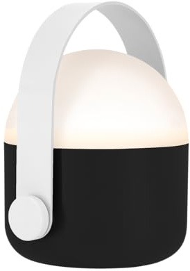 REMEMBER Leuchte Ole pure, H 15 cm, Ø 13.4 cm, Kunststoff/Metall – Moderne Design Tischleuchte für Wohnraum, dekorative LED Lampe für Wohnzimmer, Schlafzimmer oder Büro