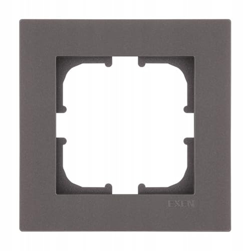 EXEN - Serie KARELL Rahmen 1-fach für Lichtschalter und Steckdose - Panel für Wandlichtschalter und Steckdosen - Mocha - 83mm - K101/10E