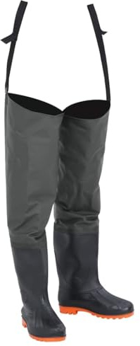 Mangloder - Salopette impermeabili con bretelle regolabili, resistenti e flessibili, ideali per pesca, caccia e lavori in paesaggi acquatici, colore verde scuro