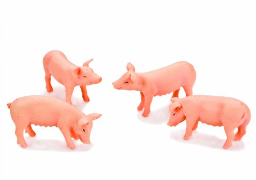 Kidsglobe 571905 - Farm Animal Schwein-Set, 4 Stück