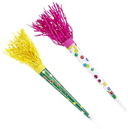 Widmann 1609N - Papier-Trompeten, 2 Stück, Länge 35 cm, Krachmacher, Partyartikel, Karneval, Fasching, Silvester, Fanartikel, Mottoparty, Geburtstag