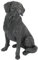 Design Toscano Schwarzer Labrador Retriever Hund Gartenstatue, Polyresin, schwarz, 38 cm
