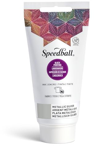 Speedball Art Products Company Stoff Tinte, metallic Silver, 60 ml