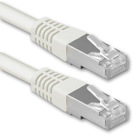 10m white - 1 piece Cat.6 patch cable network cable CAT6 S-FTP Gigabit Lan PIMF CAT 6 copper CU halogen-free Internet DSL game console Smart TV