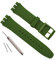 Bracelet de montre étanche en caoutchouc de silicone pour Swatch (17 mm, 19 mm, 20 mm) (19 mm, vert noirâtre), Silicone