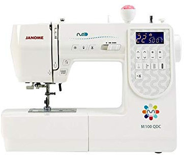 Janome M100 QDC Computerised Sewing Machine. Extra Wide Table Included & Bonus Pack