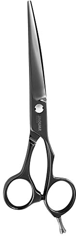 JAGUAR Haarschere XENOX TITAN 6.0 | Friseurschere im Offset-Design | antiallergene schwarze Titan-Hochglanzbeschichtung | Made in Germany