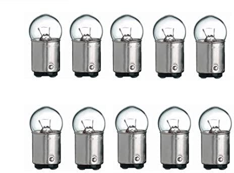 Hallenwerk 24 Volt - 10 Stück - R 5W - BA15d - 5Watt - Nfz LKW Beleuchtung - Glühlampe, Glaslampe, Glühbirne, Soffitte, Lampen. mit E-Prüfzeichen [STVZO zugelassen]