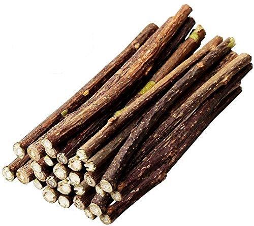 Nuoshen 30 Pcs Catnip Chew Sticks for Cats - Natural Wood Cat Teething Toys for Play and Relaxation