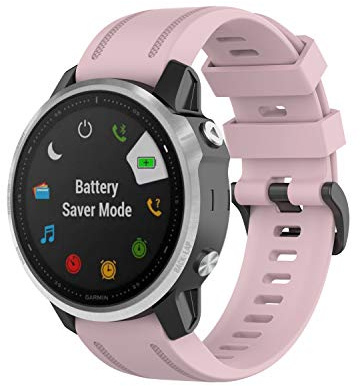 Yikamosi Kompatibel mit Garmin Fenix 6 Armband,Schnellverschluss Weiches Silikon rostfreiem Metallverschluss Ersatzbänder Kompatibel für Garmin Fenix 6 Smart Watch