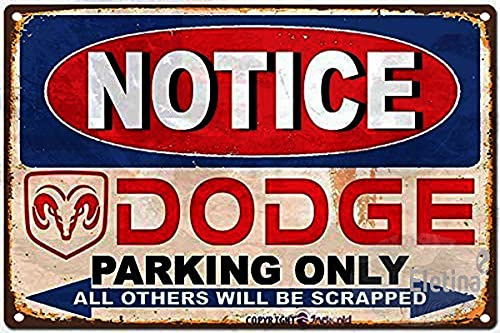 Eletina Blechschild mit Aufschrift Dodge Parkingonly, 20,3 x 30,5 cm