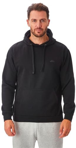 Iron Mountain IMSWT203 Maglione in Morbido Pile con Cappuccio da Uomo, Top in Filato Riciclato Ecologico, Nero, XXL