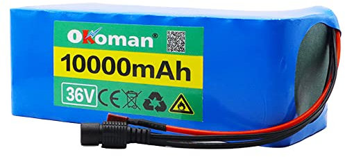 (Livraison en 5-7 Jours) Batterie de vélo électrique 36 V, Batterie Li-ION 10 Ah avec Chargeur et Carte de Protection BMS, Batterie de vélo électrique pour Moteur 250 W 350 W 500 W