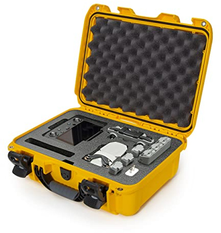 Nanuk Schutzhülle für DJI Mavic Mini 2 mit Smart Controller, wasserdicht, mit Schaumstoffeinlage, Gelb