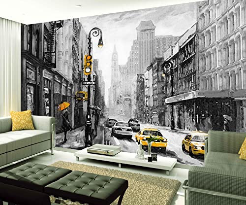 XAONUO Ciudad Fotomurales Decorativos Pared Vinilos Decorativos Papel Fotografico 3D Famoso Ciudad Calle 140X70Cm Papel Pintado Cuadros Habitacion Bebe Posters Mural Pared