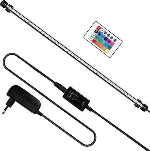 Yakimz Aquarium LED Beleuchtung, 7W Aquarium-Licht RGB, IP67 Wasserdicht, Universal Fit Aquarium Lamp, für Fisch Tank, Pflanzen Aquarium, EU Stecker