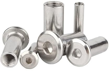 1/10 stücke M3 M4 M5 Edelstahl 304 Große Platte Sechskant Unterputz Möbel Niet Anschluss Kupplung Hülse Kappe Mutter