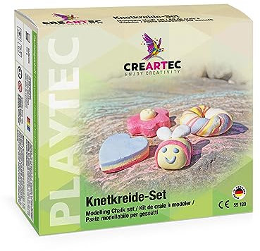 Creartec Knetkreide-Set - Kreativer Knetspaß zum Straßenmalkreide selbst herstellen - Made in Germany