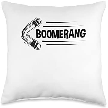 Boomerang Graphic Boomerang Thrower Boomerang Player Sports Throw Pillow