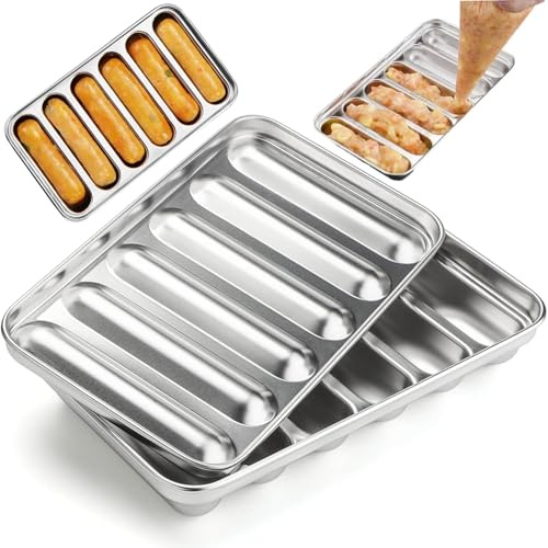 Norhogo 1 Stück 304 Edelstahl Wurstform Hot Dog Form Backform, Silber | Hot Dog Backform DIY Wurst Küchenbacken für Geburtstag Partys Festival Täglich für Grill Küche Backen Kochen