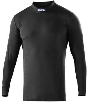 sparco Langärmliges T-Shirt Marke Modell Langes T-Shirt Stehkragen B-Rookie Top COT S Schwarz