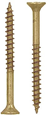 HELPMATE - Viti universali a testa svasata 3,5 x 40 giallo passivato - Confezione da 600 viti per legno con attacco PZ 2 e filettatura parziale - Viti per truciolato per interni ed esterni protetti
