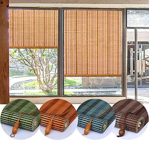 Tenda A Rullo In Bambù, Tapparella Carrucola Avvolgibile Bamboo Facile Da Sospendere, Per Utilizzato In Bar Portico Bagno Camera Da Letto, Per Essere Utilizzato Come Parasole Per Una Finestra