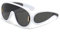 LJCZKA y2k Sonnenbrille Futuristische Damen Herren, Trendy Sonnenbrille übergroße Mode Brille Maske Hippie mit Schild UV-Schutz