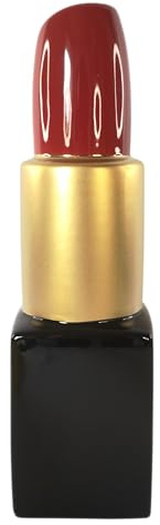 Luxus Deko Figur Vase Lippenstift schwarz rot Gold Lipstick Glamour klein 3