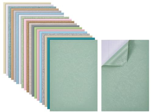 GOMAKERER 18 Sheets DollHouse Wallpaper, Mixed Colors Plastic Dollhouse Floorboards Miniatures Dollhouse Decoration Accessories for Living Room Bedroom in Doll Houses Decoration