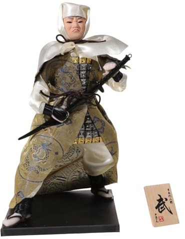 SAFIGLE Vintage Japanese Home Decor Collection: Samurai Doll, Traditional Asian Plaster Art, and Unique Home Gadgets - Perfect for Japanese-Inspired Interiors, Party Decorations