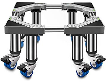 YHJZSM Washing Machine Stand Base Washing Machine Stand Base Movable Fridge Stand Trolley with 8 Locking Wheels Washer Pedestals & Frames Universal Appliance Wheels Rack Adjustable Width
