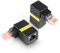 HATMINI 2 adaptadores Ethernet de 360 grados, adaptador de extensión Gigabit de red de ángulo de 90 grados LAN Cat5 Cat6, conector macho a hembra RJ45 8P8C de 1000 Mbps para computadoras, portátiles,