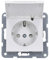 Panasonic WDTT03202WH Karre Plus 55 Schutzkontakt-Steckdose mit Klappdeckel beschriftbar reinweiß 55x55 mm