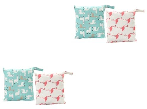 Abaodam 4pièces De Rangement pour Couches Portable Étanche Et Organisateur De Couches pour Bébés Bleu Rose