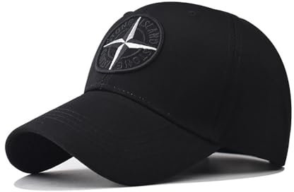 Herren Basecap Klassische Baumwolle Baseball Cap Schild Stickerei Adler USA Outdoor Cap Neutral, Kreuz schwarz, 58