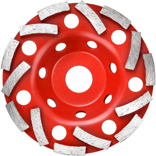 HATANSE Mola a Tazza Diamantata 125 mm x 22,23 mm Disco Diamantato per Cemento, Pietra Naturale, Adesivo per Piastrelle in Muratura
