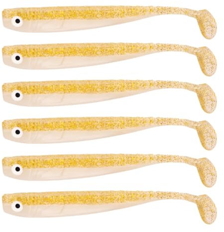 Zanderbait 12cm Blondi, Angelköder, Kunstköder, Zanderbait, Zanderköder, Softbait, Gummifisch, Gummiköder, Lieferumfang 6 Stück.