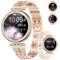 FEELNEVER Smartwatch Damen mit Telefonfunktion Sprachassistent, 1,19'' AMOLED Smartwatch mit Herzfrequenz Schlafüberwachung SpO2, 120+ Sportmodi, IP68 Wasserdicht Schrittzähler Fitnessuhr Smart Watch