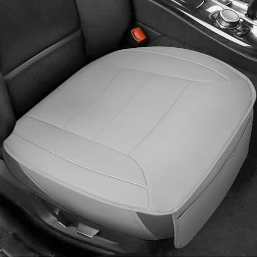 NIGOOLATA PU Leder Autositzbezüge Vordersitze Universal Universal Sitzschoner Sitzbezüge Auto Vorne 1 Stück, Grau