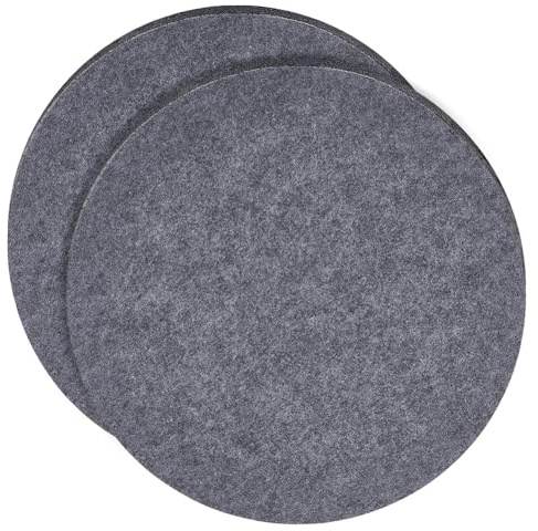 BENECREAT Feltro Antiscivolo Adesivo Grigio da 30cm di Diametro, 2 pz 5mm di Spessore Rotondo Antiscivolo Feltro Base Lampada Feltro per Lampada, Arredamento, Mestiere Fai da Te